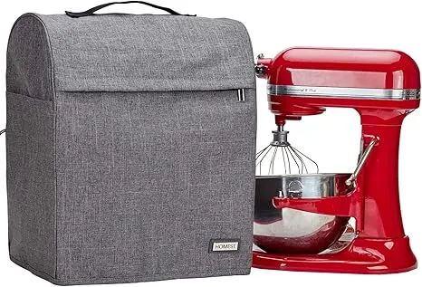 HOMEST Stand Mixer Dust Cover for KitchenAid 6/7/8 Quart Bowl Lift, Grey
